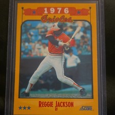 Score 1988 Salute to Reggie Jackson #501 Baseball Card Baltimore Orioles