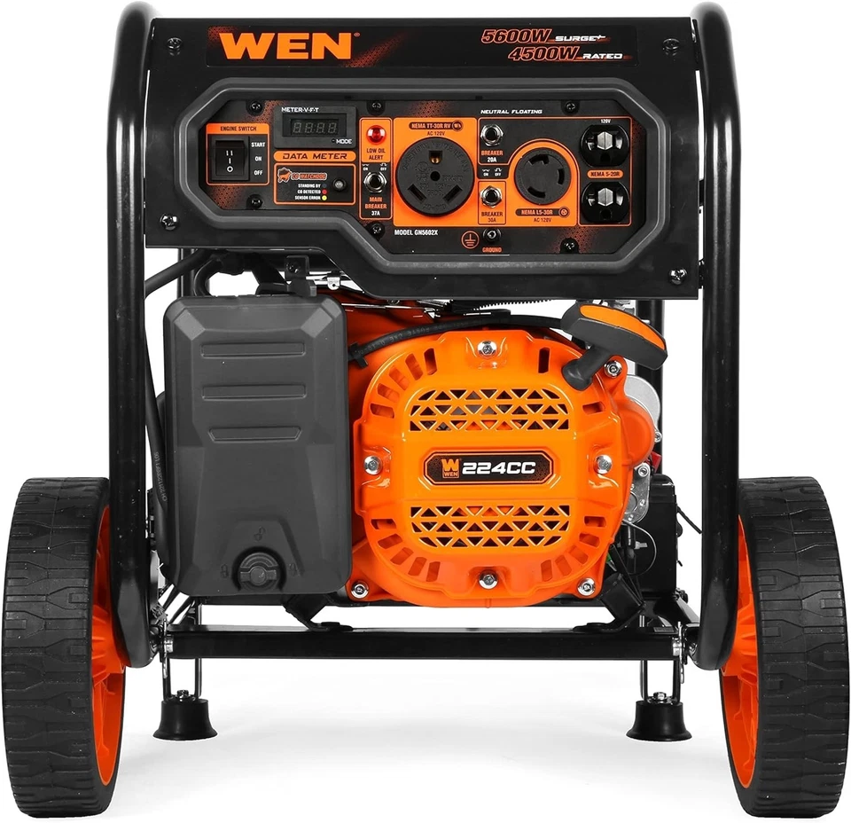 Generador portátil GN5602X 5600 vatios, arranque eléctrico con sensor de apagado de CO Foto 4 de 4