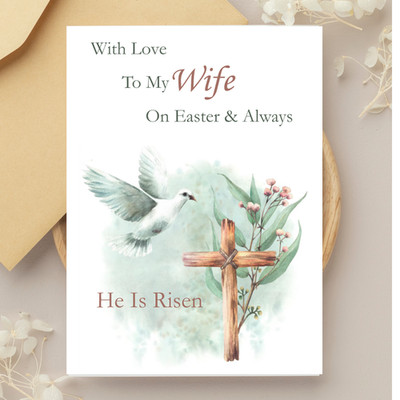 Easter Card For Wife Christian Easter Blessings For Wife- NEW