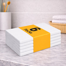 Disposable Tablecloths 6 Pack, 54x108 Waterproof Plastic Covers, White Party Use