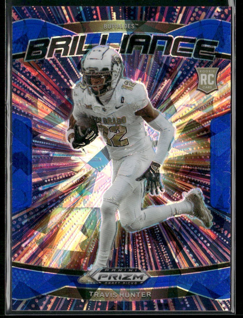 2025 Prizm Draft Travis Hunter Brilliance Blue Ice /149
