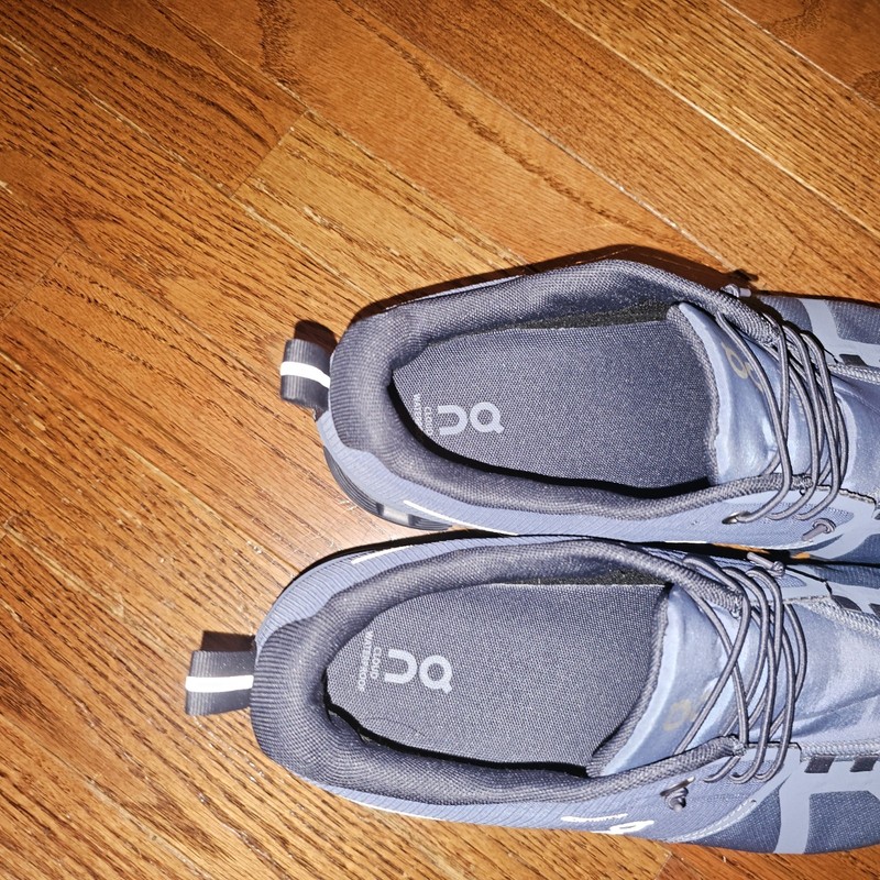 Mens 11.5 On Cloud 5 Waterproof Shoes/Sneakers Metallic Gray Navy Blue 59-98531