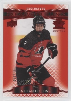 2022 Team Canada Juniors Program of Excellence UD Exclusives Nolan Collins 4et