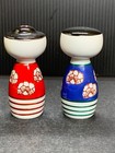 Pair of Kokeshi Doll Salt and Pepper Shakers 3" tall — photo 4