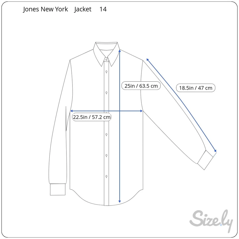 Chaqueta Jones New York de lino a cuadros talla 14 botones delanteros mangas con volantes 3/4 para mujer Foto 2 de 4