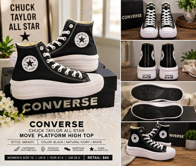 Converse Chuck Taylor All Star Move Platform High Top Sneakers Black/White