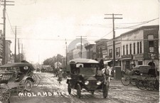 Street View Midland MI Michigan 1916 #1 RPPC Photo Postcard COPY Street View Midland MI Michigan 1916 #1 RPPC Photo Postcard COPY