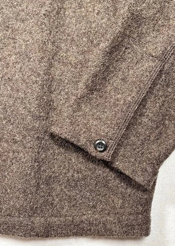 Banana Republic Men’s Boucle Shirt Jacket Brown Heather Wool Blend Button XXL image 3