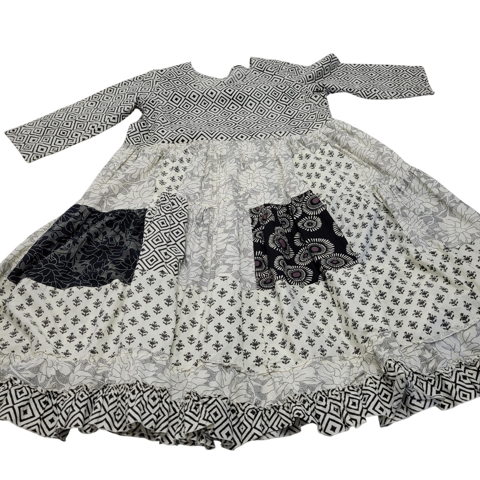 Catalog Classics patchwork boho prairie dress cot… - image 1