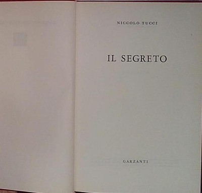 Niccolo tucci IL SEGRETO Garzanti