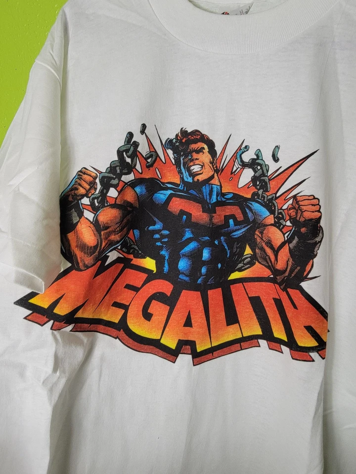 De colección Stedman Gráfico T Megalito Cómic Dibujos Animados Años 80 Puntada Única Hecho en EE. UU. Foto 3 de 4