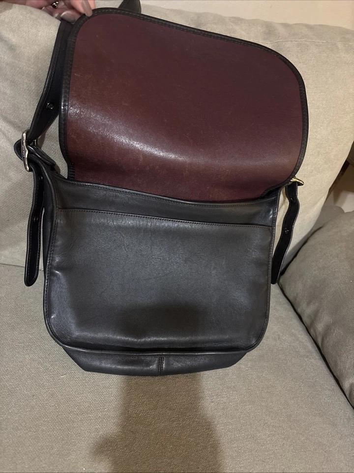 Coach Limited Edition 75th Anniv. Patricia Legacy Saddle Flap Black 9951 - Image 2 of 4