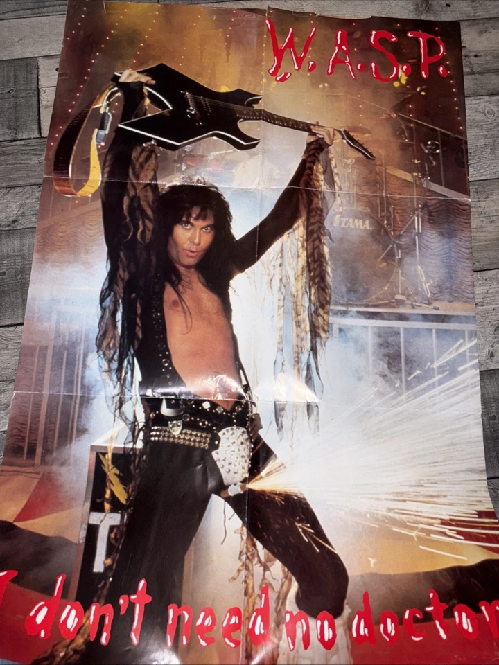 W.A.S.P. - I Don’t Need No Doctor - 12” Vinyl Record Poster Single 1st Press UK - Image 3 of 4