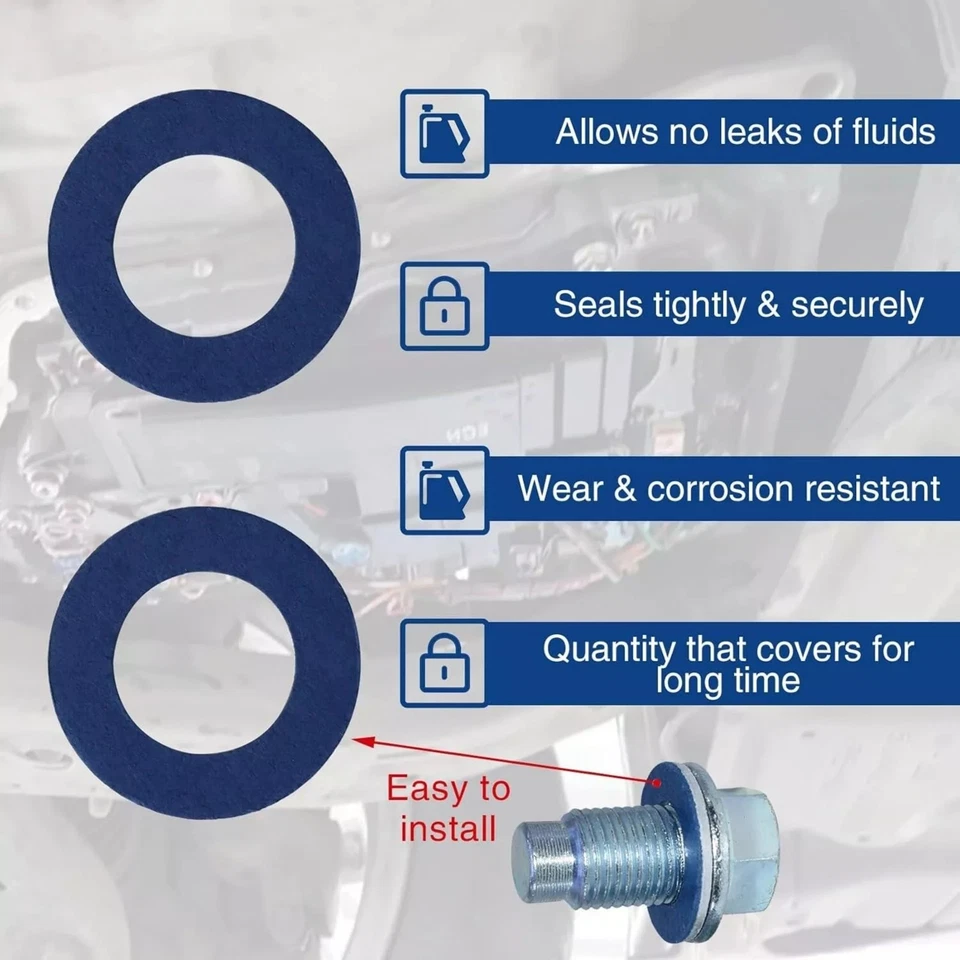 100x Oil Drain Plug Gasket Crush Washer Fit For TOYOTA LEXUS SCION NEW - Image 3 of 4