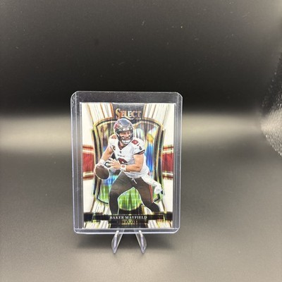 2025 Panini Select #137 Baker Mayfield White Prizm Shock #/799