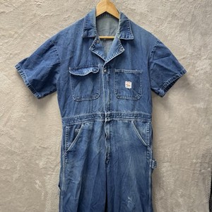90s‼️ ⭐️ POINTER BRAND DENIM COVERALL Vtg 90s POINTER Denim Coverall Chore Coat Jacket Workwear men's 42