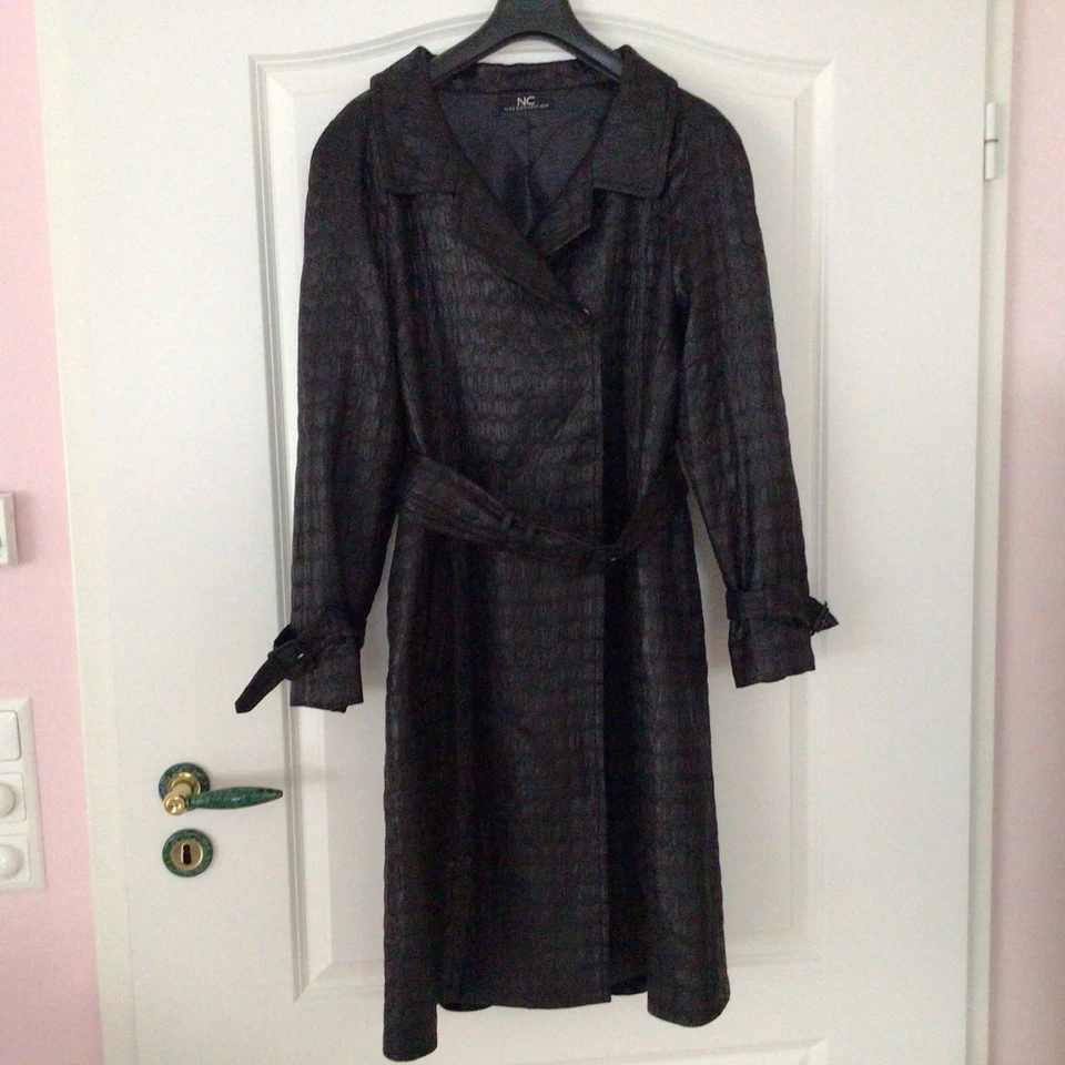 Nice Connection, Damen Trenchcoat, Gr. 38, schwarz, Neu - Bild 2 von 4