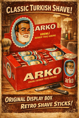 Arko Shaving Soap for Soft Beard Shave  Sensitive Skin Protection 150g-12 Sticks
