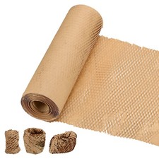 Honeycombs Packing Paper, 12" x 164' Honeycombs Cushioning Wrap Roll, Wood