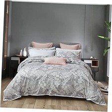 Casabolaj Kendall 3 Pieces Vintage Retro Printed Duvet Cover Queen Shadow Grey