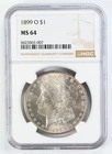 Certified 1899-O Morgan Silver Dollar NGC MS64 $1