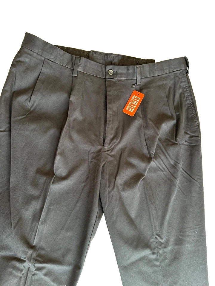 Dockers Black Signature Pleated Dress Pant Straight Fit Pant Size W38 X L34 - Image 4 of 4