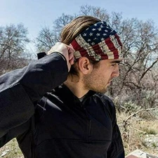 NWT American Flag Eagle Gator Bandana Scarf Stretch Set of two 2