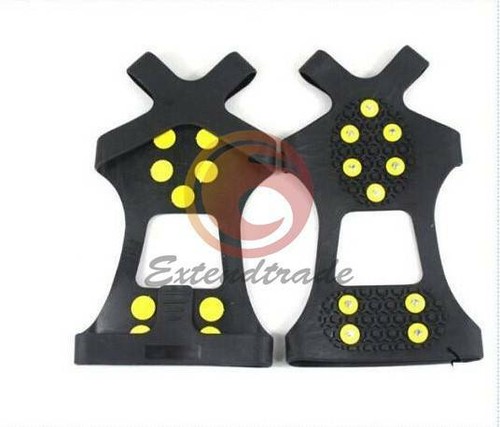Anti-Slip Snow Ice Silicone Shoes Cover Grippers Spikes Grips Climbing Crampons - Picture 2 of 6