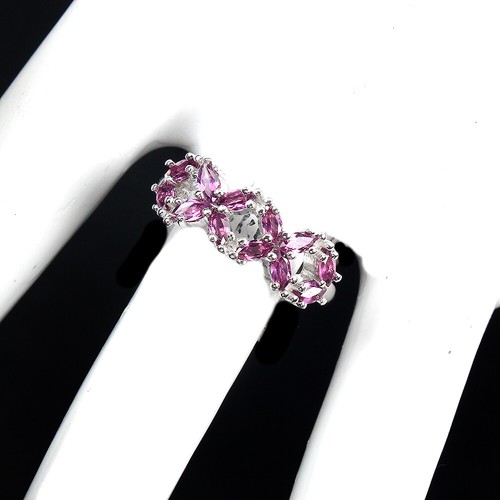 925 Sterling Silver Ring Marquise Rhodolite Garnet mm Gemstone Jewelry Size 9 - Picture 3 of 10