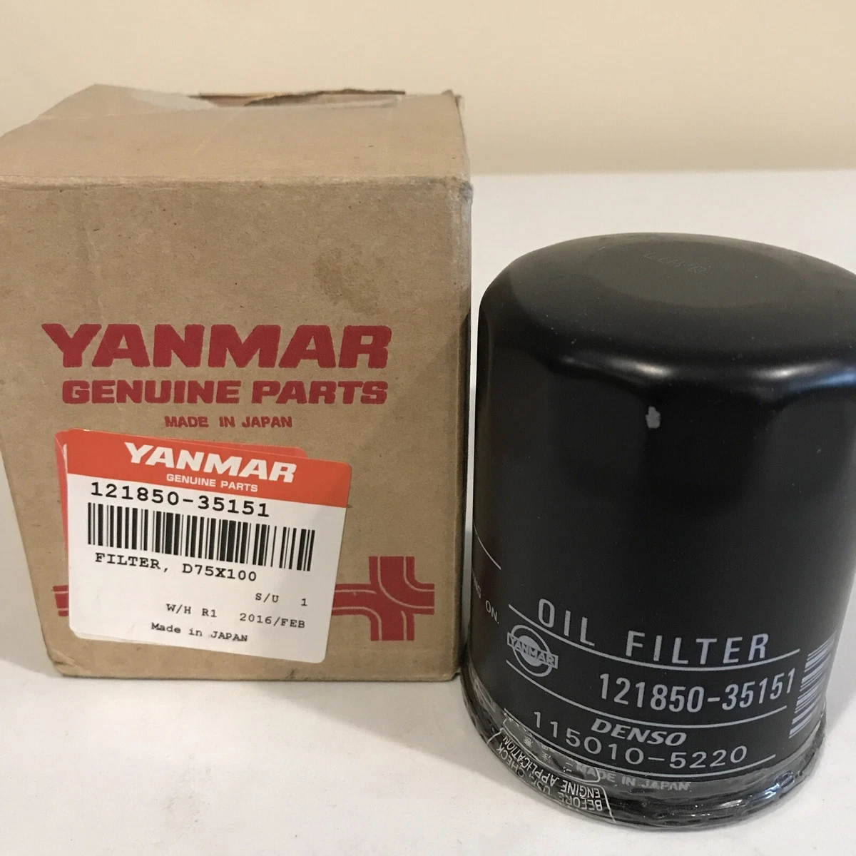 NEW Genuine OEM Yanmar Oil Filter Element 121850-35151 @B7 | eBay