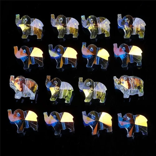 Multi Shape Crystal Charms - AB Color Glass Beads Jewelry Making Pendants 20Pcs - Picture 16 of 65
