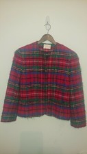Vintage Pendleton 100 Virgin Wool Blazer Jacket Red Green Blue Plaid Sz 6