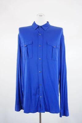 Ralph Lauren Freizeithemd Herren Langarm Hemd XL blau uni Kentkragen Regular C2 - Bild 1 von 4