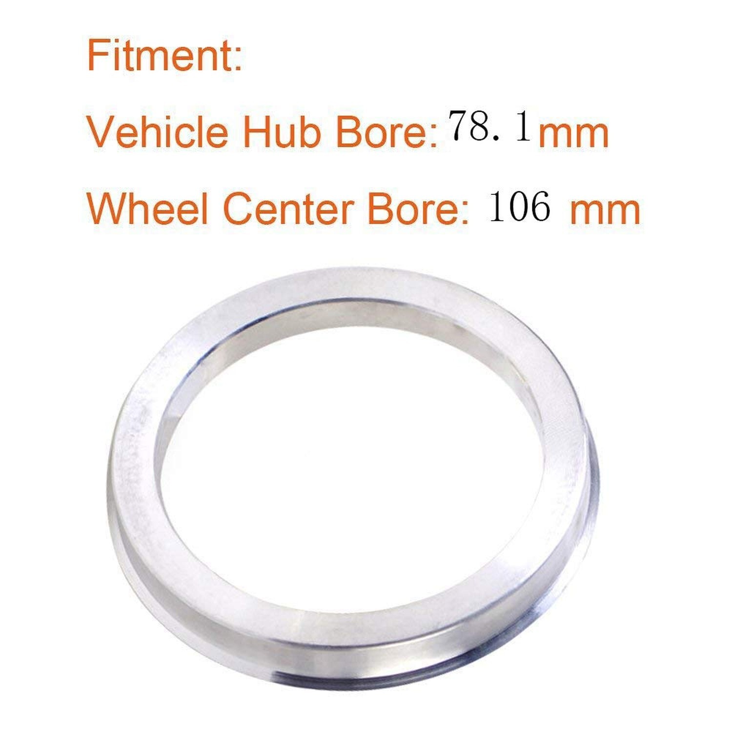 ZHTEAPR 4pc Wheel Hub Centric Rings 106 to 78.1 OD 106mm ID 78.1mm