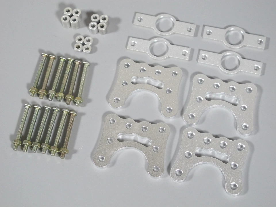 Front Rear Axle Linkage Shock Convert Plate Set Tamiya 1/10 Clodbuster Bullhead - Image 2 of 4