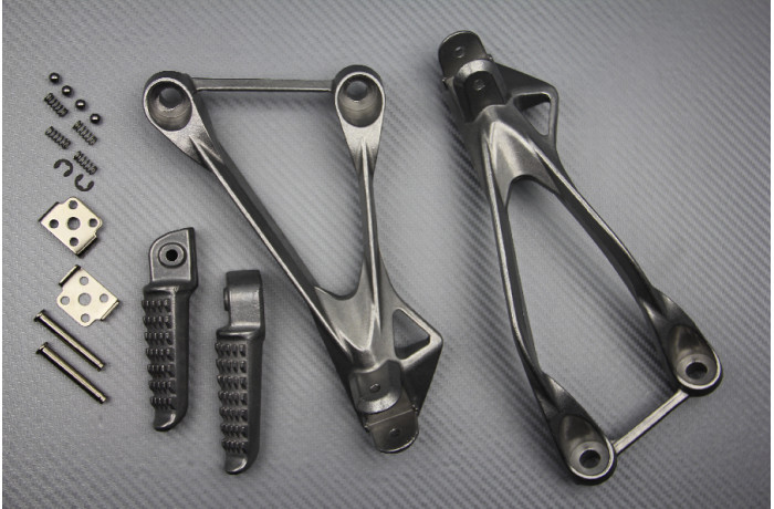 Platines arrière Kawasaki ZX6R 2007-2008 : remplacez vos supports de repose-pieds cassés