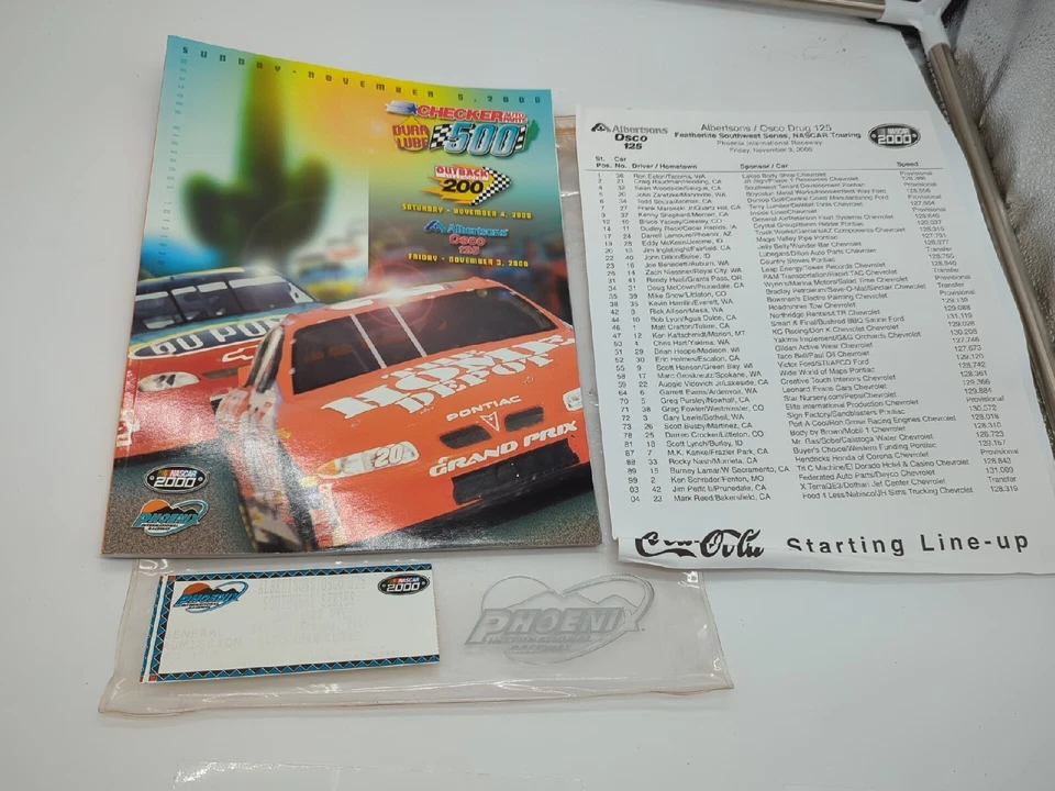 NASCAR Phoenix International Raceway Checker Auto Parts 500 Program Lot of 27 ++ - Image 4 of 4