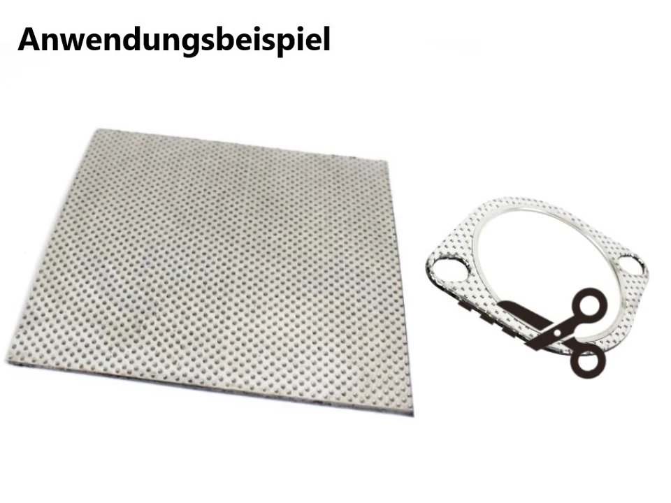 Auspuff Dichtung Abgasdichtung 200x200x1,6mm Universal zum zuschneiden Edelstahl - Bild 3 von 3