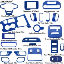 23x Blue Interior Full Abs Set Panel Decor Cover Trims Kit For Ford Bronco 2021