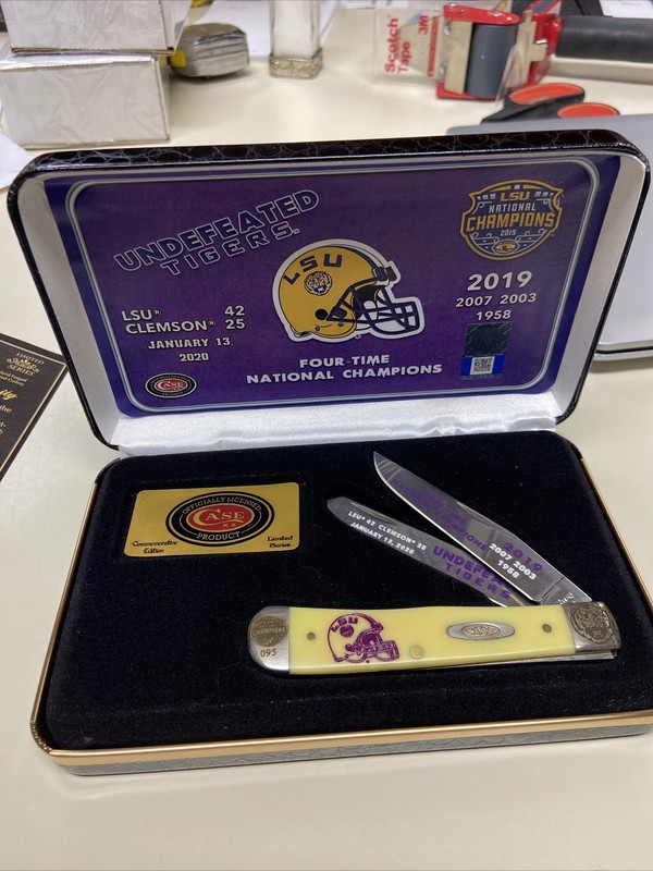 CASE XX LSU19 -CATY  LSU KNIFE YELLOW 