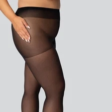 Mona Sassy 40 matte elegant thin fancy tights with chic jacquard pattern 40 Den