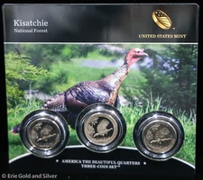2015 P D S 25c ATB Kisatchie Nat'l Forest Quarters 3 Coin Set | BU Proof