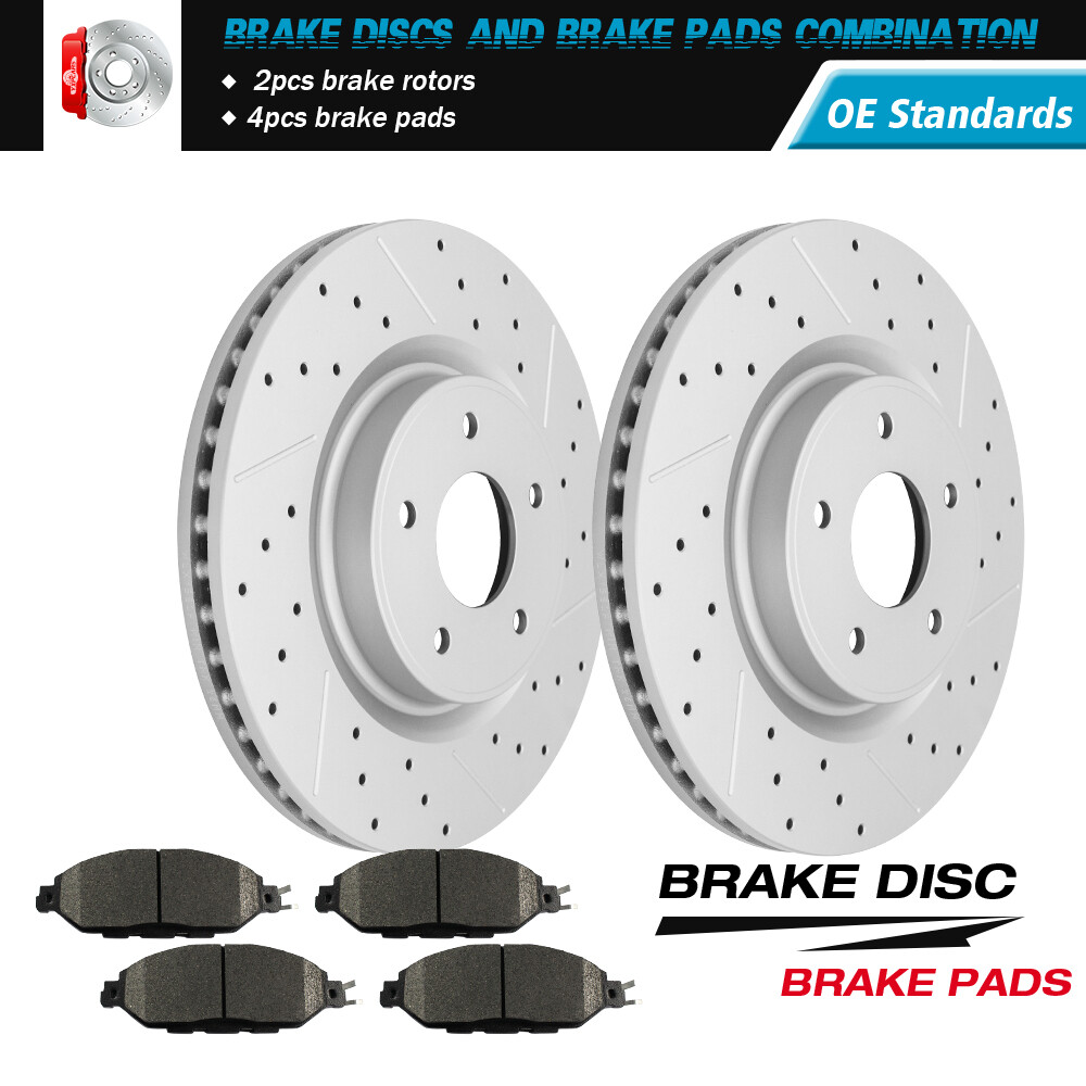 Front Brake Rotors + Brake Pads for Nissan Pathfinder Murano Infiniti
