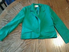 Vintage Pendleton Green Suit Blazer Womens Size 4 cb27 