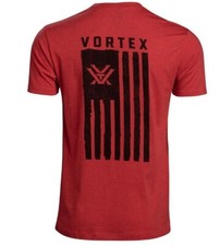 Vortex Men's Salute Comfortable Casual Short Sleeve T-Shirt - Red L