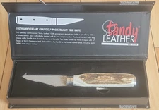Tandy Leather Knife 100th Anniversary Limited Edit Pro Damascus Pocket NEW READ