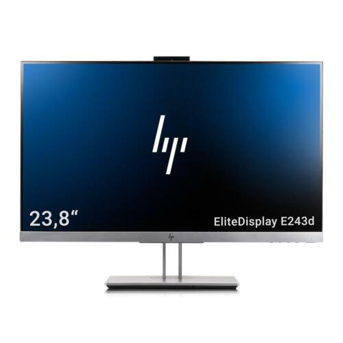 HP EliteDisplay E243d Dock Monitor LED FULL HD IPS CAM HDMI DP USB-C Silber - Bild 1 von 6