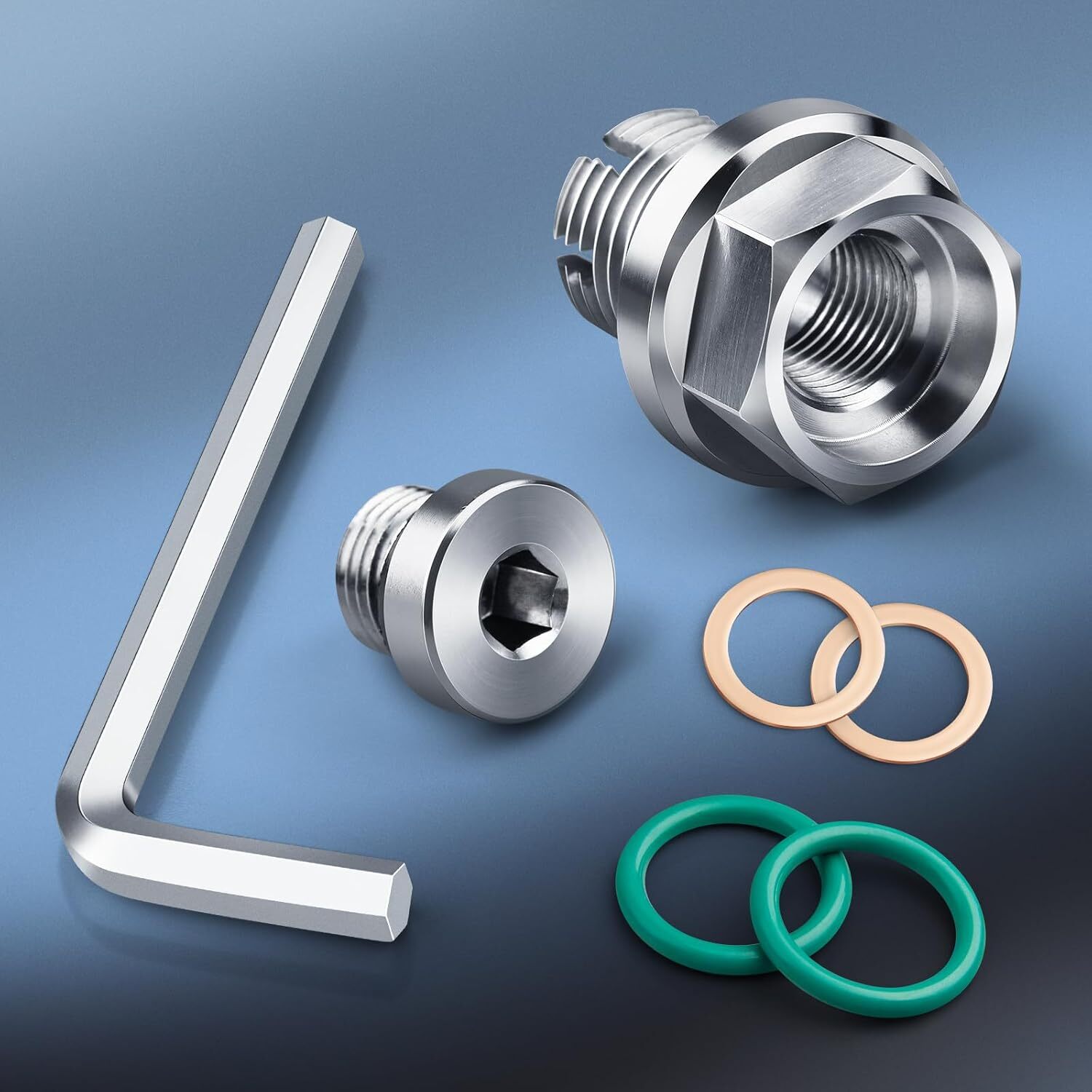 Oil Drain Plug Self-tapping Piggyback Stainless Steel Repair Kit M16.1-1.5x15mm 