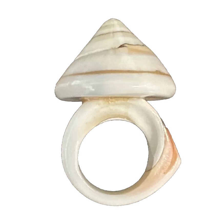 Natural Shell Ring 100% Shell Hand Made One Of A … - image 4
