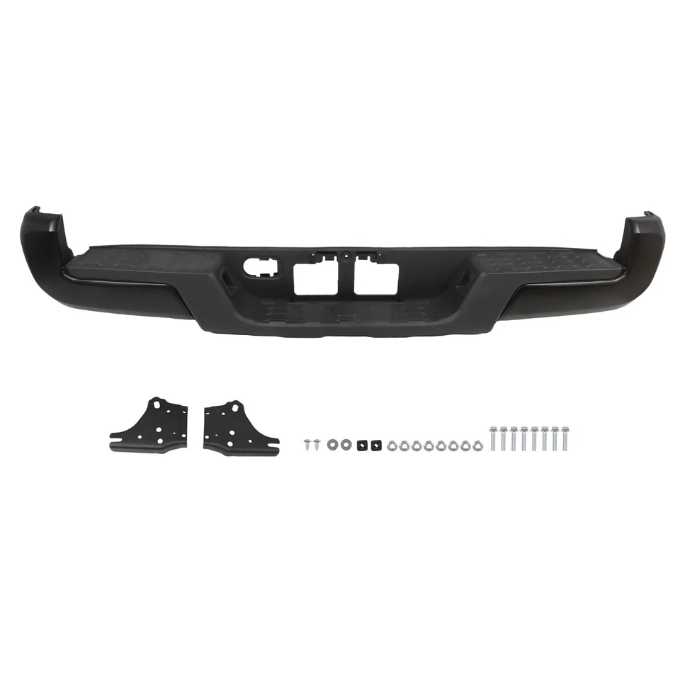 For Toyota Tacoma 2016-2023 Powdercoated Black Rear Step Bumper W/o Sensor Holes - Image 2 of 4